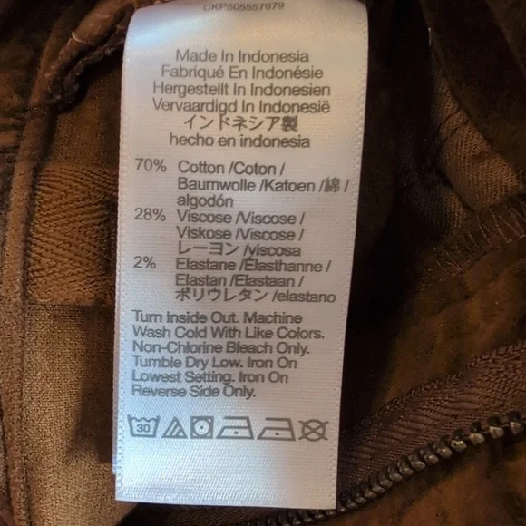 Madewell Pecan Chocolate Longline Straight Pants 27 Regular Velour Velvet - Picture 3 of 12